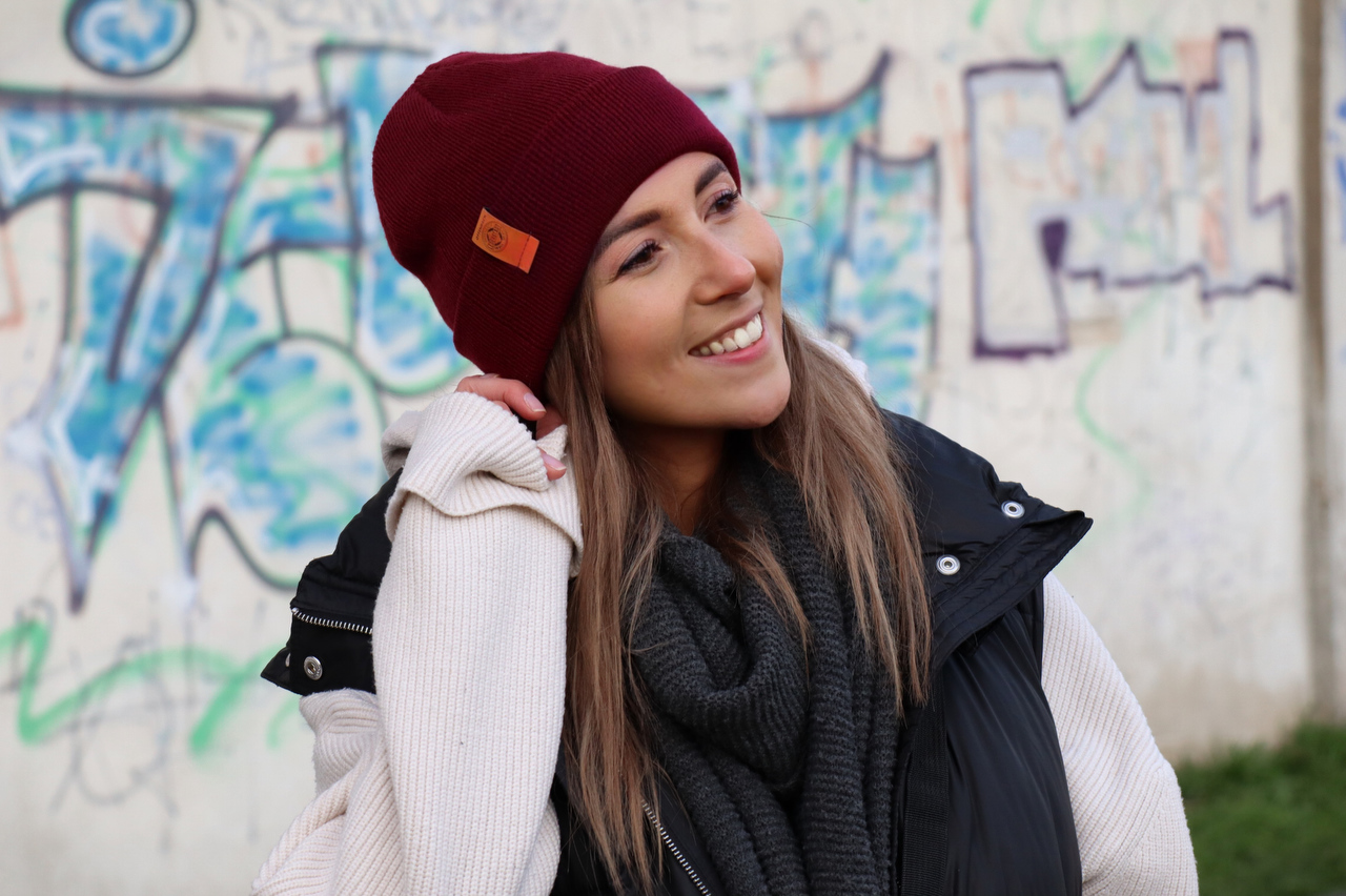 Longbeanie "Burgundy"