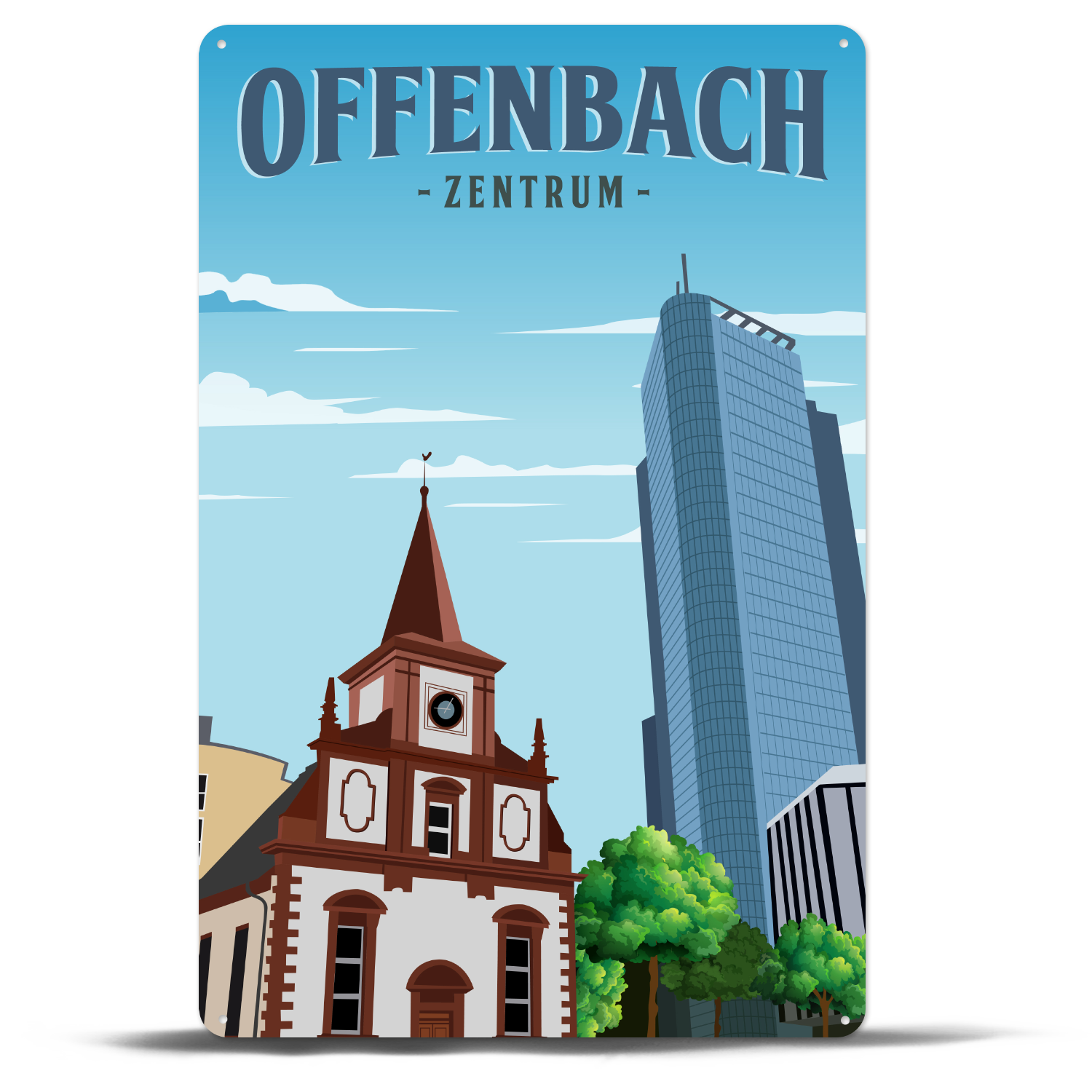 Blechschild "Zentrum"